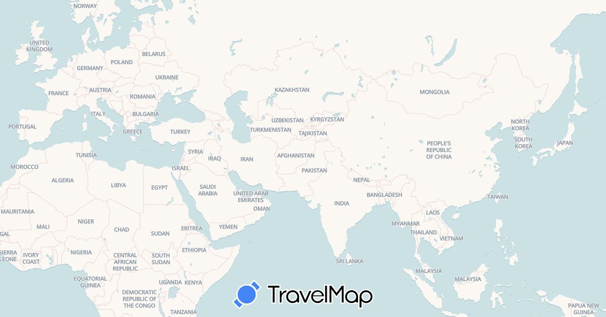 TravelMap itinerary: driving, bus, cycling, train, boat in China, France, Greece, Iran, Italy, Japan, Kyrgyzstan, Cambodia, Kazakhstan, Laos, Thailand, Tajikistan, Turkmenistan, Turkey, Uzbekistan, Vietnam (Asia, Europe)